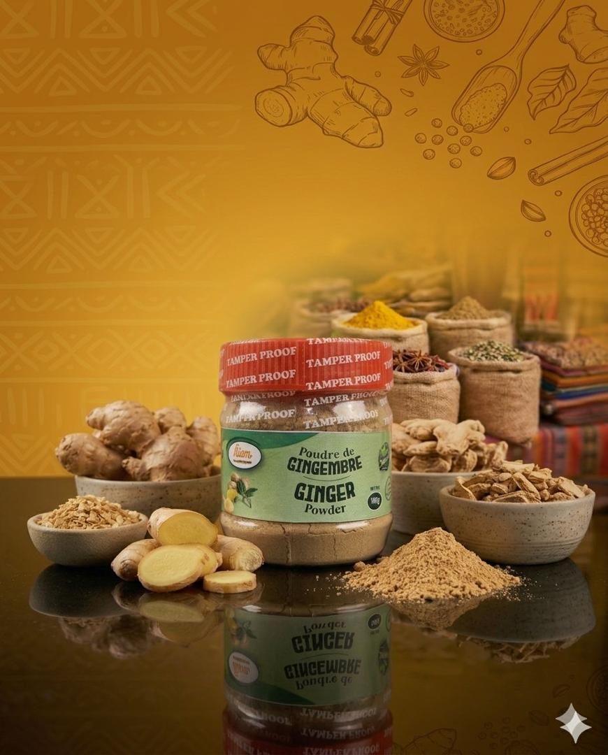Poudre de Gingembre 100% Naturelle – 100g